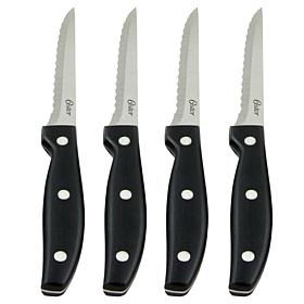 Oster Granger 4.5" Stainless Steel Steak Knife Set 4-Pack - Black
