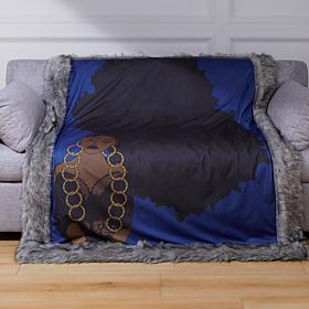 Pardon My Fro 50" x 60" Onyx Faux Fur Throw