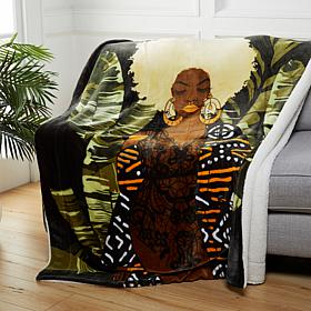 Pardon My Fro Ziggy Sherpa Fleece Throw