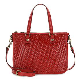 Patricia Nash Brenna Woven Leather Satchel
