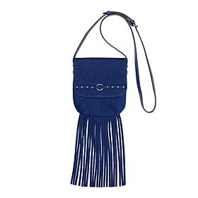Patricia Nash Cella Suede Leather Fringe Crossbody Bag