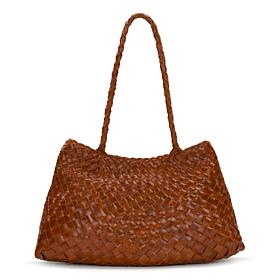 Patricia Nash Cheri Woven Leather Satchel Handbag