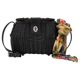 Patricia Nash Duronia Basket Crossbody Bag with Scarf