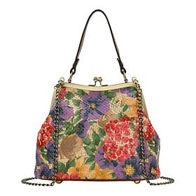 Patricia Nash Laureana Leather or Canvas Frame Satchel