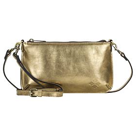 Patricia Nash Laurina Leather Crossbody with Wristlet Strap