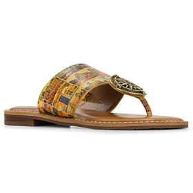 Patricia Nash Niki Leather Compass Medallion Sandal