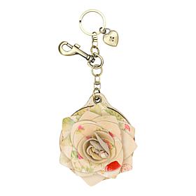 Patricia Nash Parisian Rose 100% Leather Hang-Off Charm Fob