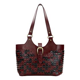 Patricia Nash Pitassi Woven Leather Tote