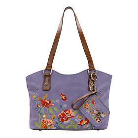 Patricia Nash Rhea Tote with Mini Cassini Wristlet Hangoff