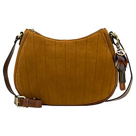 Patricia Nash Sascha Leather Hobo Bag with Flower Tassel