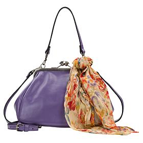 Patricia Nash Tabby Frame Bag w/Scarf
