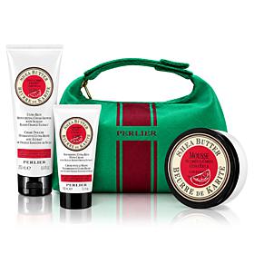 Perlier 3pc Holiday Kit Shea Blood Orange