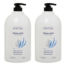 Perlier Rice Milk 1L Bath and Shower Gel 2-pack Auto-Ship®