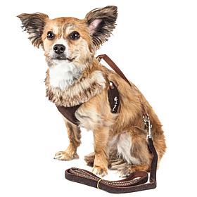 Pet Life Luxe Furracious 2-In-1 Mesh Reversible Dog Harness and Leash