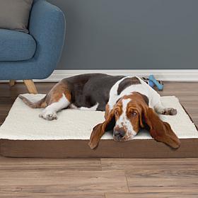 PETMAKER Orthopedic Sherpa Top Pet Bed - 36" x 27"