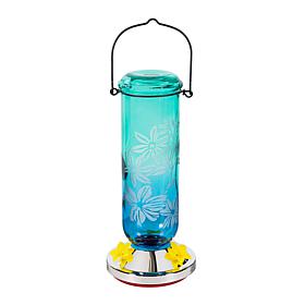 Plow and Hearth Hanging Glass Hummingbird Feeder