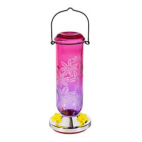 Plow and Hearth Hanging Glass Hummingbird Feeder