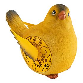 Plow & Hearth Solar Resin Bird Garden Decor