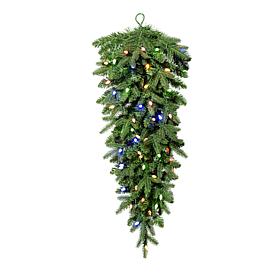 Pre-Lit Greenery Christmas Teardrop with Strawberry Lights