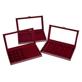 Prestige™ Anti-Tarnish Set of 3 Large Jewelry Boxes