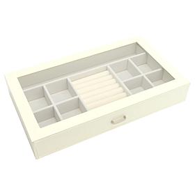 Prestige™ Croco-Embossed Single Drawer Jewelry Box with Ring Roll