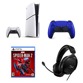 PS5 Disc Console Spiderman 2 Bundle with Headset & Controller