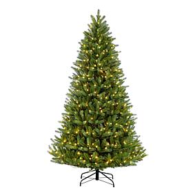 Puleo 9 ft. Pre-Lit Green Mountain Fir Artificial Christmas Tree