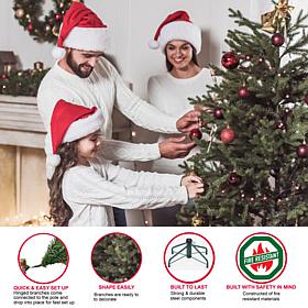 Puleo Intl. Pre-Lit 7.5' Rutland Spruce Artificial Christmas Tree