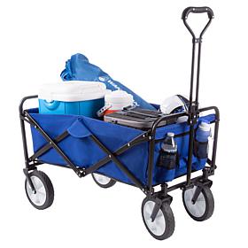 Pure Garden Folding Wagon with Heavy Duty  Telescoping Handle