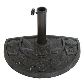 Pure Garden Half-Round Black Umbrella Base