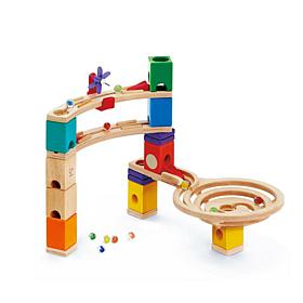 Quadrilla Wooden Marble Run DIY Construction: Race To The Finish