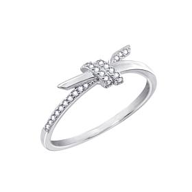 Radiance by Absolute 0.23ctw Sterling Silver Love Knot Ring