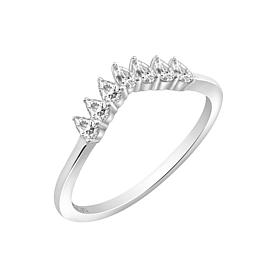Radiance by Absolute™ 0.7ctw Platinum-Plated Wishbone Ring