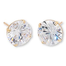 Radiance by Absolute™ 10K Gold 7.1ctw Round Solitaire Stud Earrings