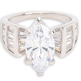 Radiance by Absolute™ 14.96ctw Marquise Solitaire with Baguettes Ring