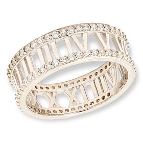 Radiance by Absolute™ 1.50ctw Roman Numeral Wide Band Ring