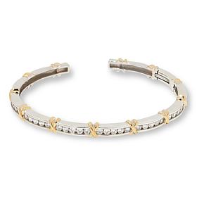 Radiance by Absolute™ 2-Tone Platinum-Plated and Gold-Plated XO Cuff