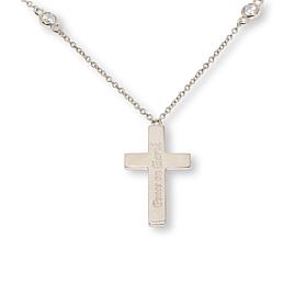 Radiance by Absolute™ 2.50ctw Platinum-Plated Cross Necklace