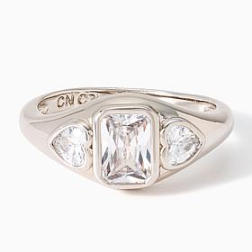 Radiance by Absolute 3 Stone Bezel Statement Ring