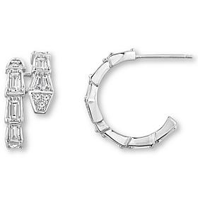 Radiance by Absolute™ 3.30ctw Snake-Style Wrap Hoop Earrings