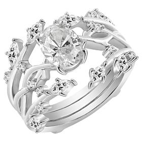 Radiance by Absolute™ 3.34ctw Round Stone Vine Design Boxed Ring Set