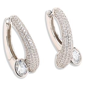 Radiance by Absolute™ 3.96ctw CZ Bypass Oval Earrings