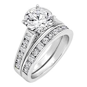 Radiance by Absolute™ 4.8ctw Channel-Set Boxed Bridal Ring 2-piece Set