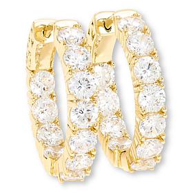 Radiance by Absolute™ 4mm Round Inside/Outside Hoop Earrings