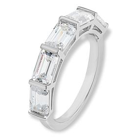 Radiance by Absolute™ 5.78ctw Emerald-Cut Bar-Set 5-Stone Ring