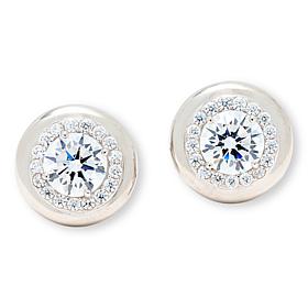 Radiance by Absolute™ 9.12ctw Framed Halo Circle Stud Earrings