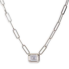 Radiance by Absolute™ CZ-Accented Paperclip Chain Necklace