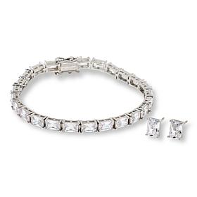 Radiance by Absolute™ Emerald Cut Earrings and Tennis Bracelet Set