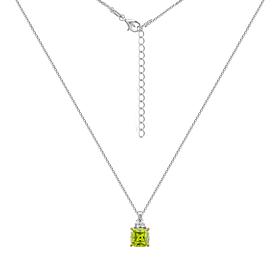 Radiance by Absolute™ Green Asscher Cut and Square Pendant Necklace