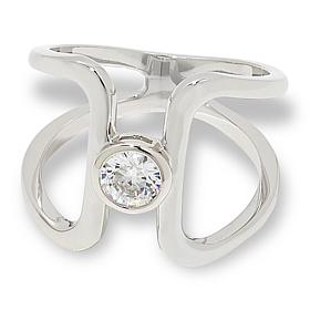 Radiance by Absolute™ Platinum-Plated Negative Space Solitaire Ring